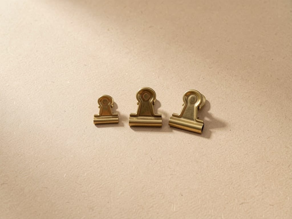 Brass Bulldog Clips, Set of 3 — image 1
